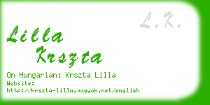 lilla krszta business card